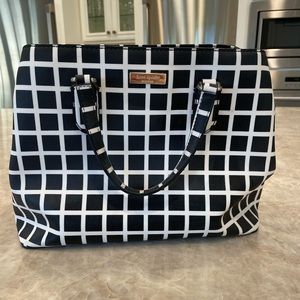 Kate Spade Dally Laurel Checkered Black and White Crossbody Bag